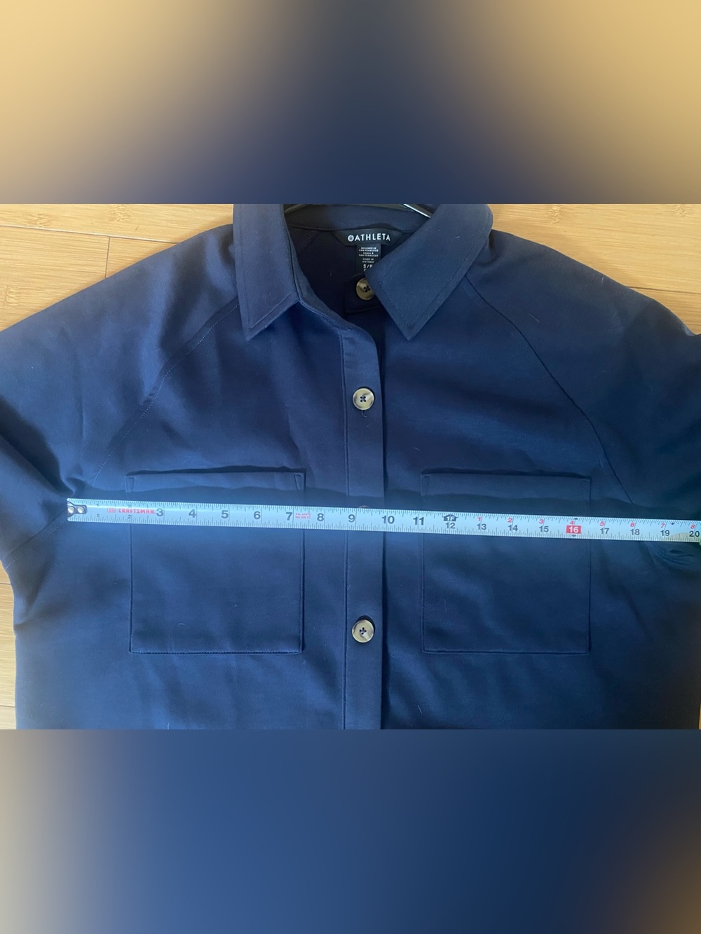Athleta Dark Navy allure shirt small petite - Picture 5 of 7